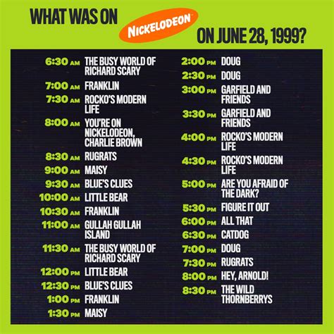 Schedule 1999 